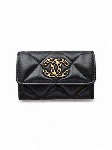 19 Snap card wallet black gold AP1790 - CHANEL - BALAAN 1