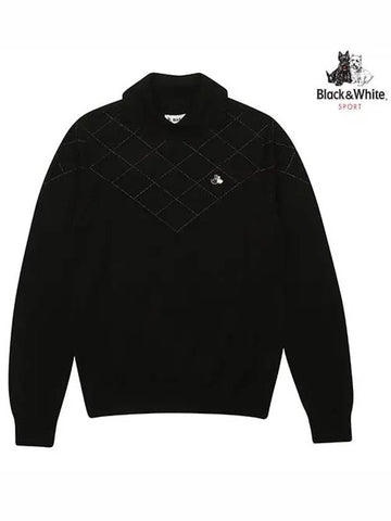 Women’s collar pullover 2202LBKWBLACK - BLACK&WHITE - BALAAN 1