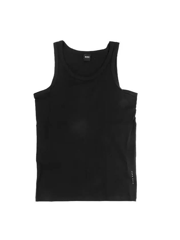 Crew Neck Cotton Sleeveless Black - HUGO BOSS - BALAAN 1