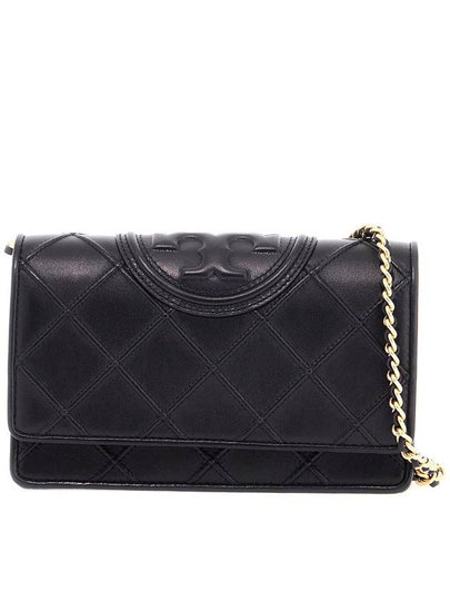 Fleming Soft Chain Long Wallet Bag Black - TORY BURCH - BALAAN 2