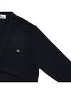 ORB Logo V-Neck Cardigan Black - VIVIENNE WESTWOOD - BALAAN 5