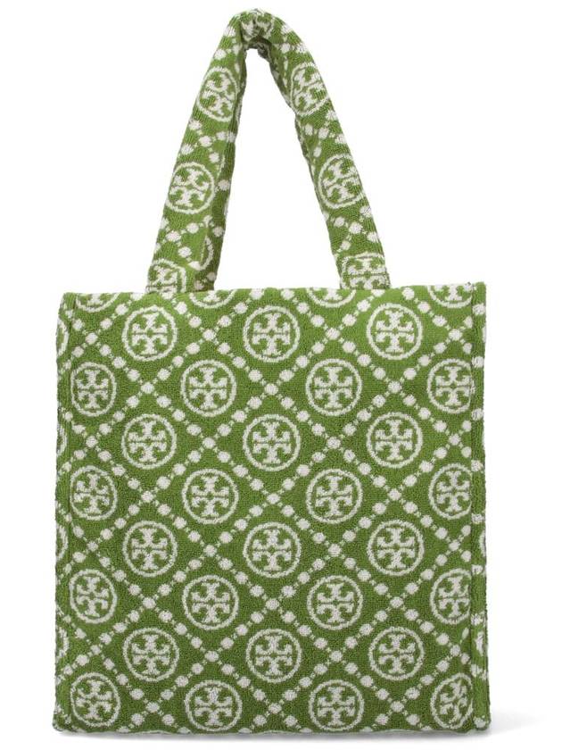 Terry T Monogram Tote Bag Green - TORY BURCH - BALAAN 2