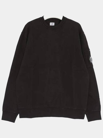 Emerized Diagonal Fleece Lens Sweatshirt Black - CP COMPANY - BALAAN 2