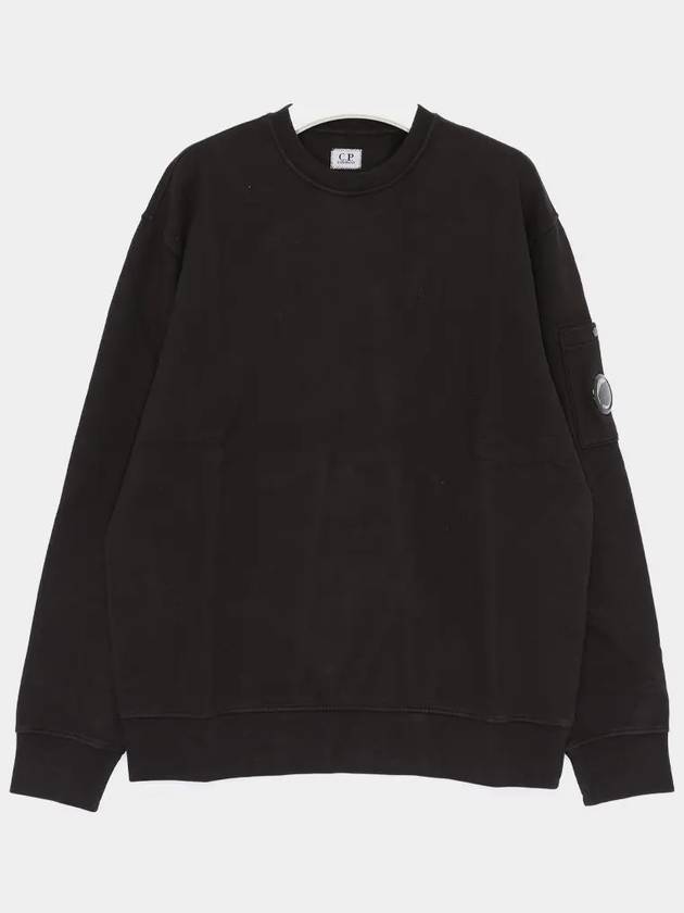 Emerized Diagonal Fleece Lens Sweatshirt Black - CP COMPANY - BALAAN 4