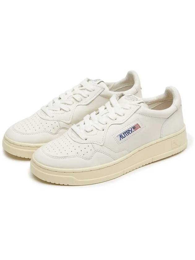 Medalist Goatskin Low Top Sneakers White - AUTRY - BALAAN 4