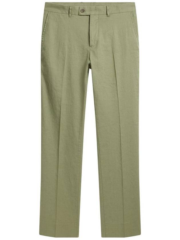 Lois Linen Stretch Straight Pants Oil Green - J.LINDEBERG - BALAAN 1