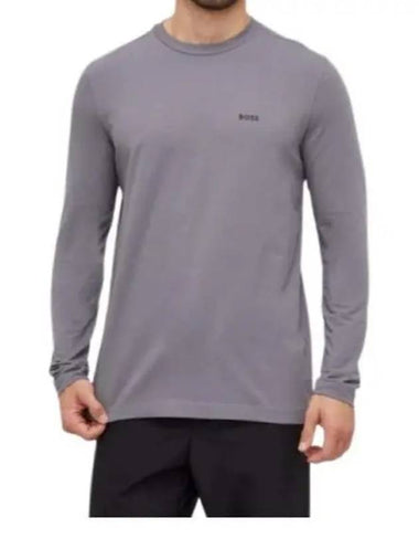 Green Longsleeve T Shirts 50506365 251 Contrast Logo Stretch Long Sleeve Shirt - HUGO BOSS - BALAAN 1