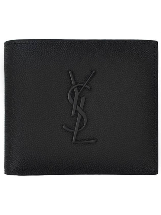 Cassandre  Leather Half Wallet Black - SAINT LAURENT - BALAAN 2