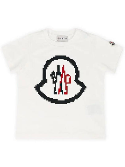 Kids Big Logo Printing Short Sleeve Ivory 8C00001 89AFV 034 - MONCLER - BALAAN 2