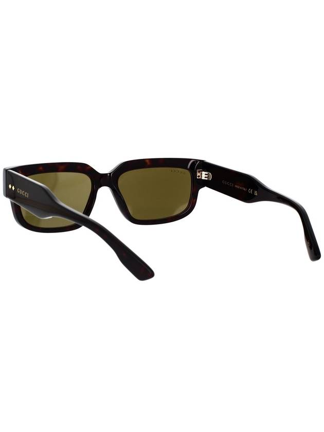 Square Frame Sunglasses Havana - GUCCI - BALAAN 5