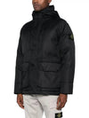 44736 Diagonal Wind Resistant Nylon Down Parka Black - STONE ISLAND - BALAAN 4