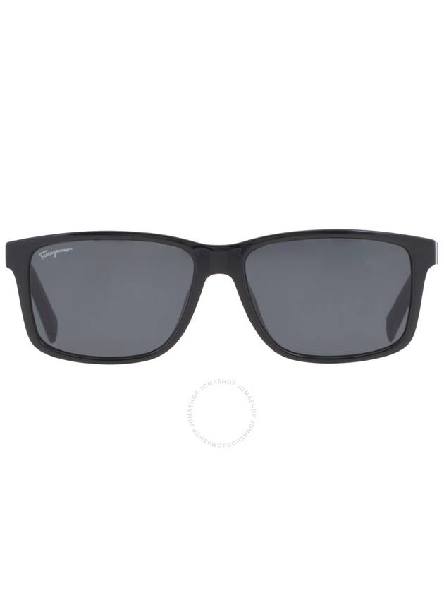 Salvatore Ferragamo Dark Grey Rectangular Men's Sunglasses SF938S 962 57 - SALVATORE FERRAGAMO - BALAAN 1