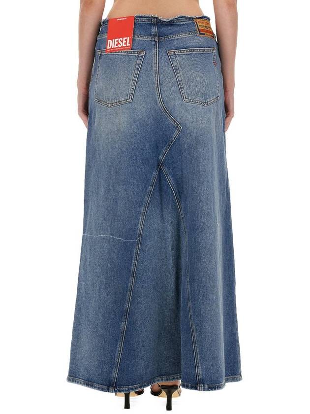 De Pago S Denim Maxi Skirt A113990DQAD - DIESEL - BALAAN 4