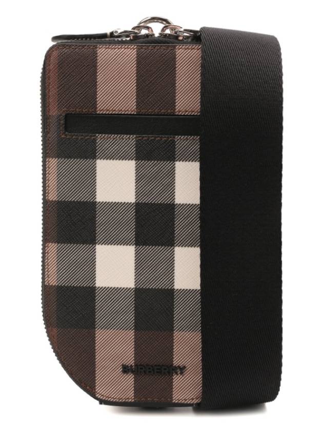 Check Leather Phone Case Cross Bag Dark Burch Brown - BURBERRY - BALAAN 6