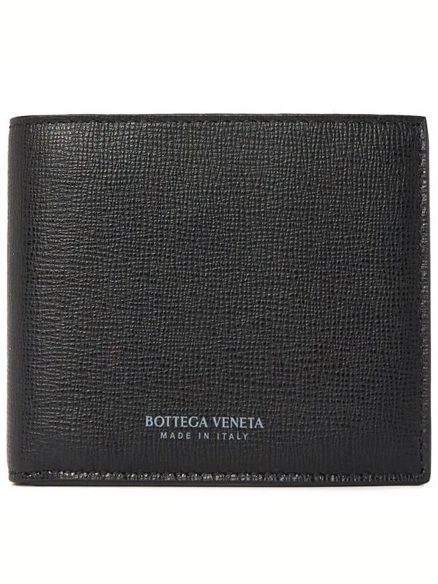 Logo Leather Half Wallet Black - BOTTEGA VENETA - BALAAN 2