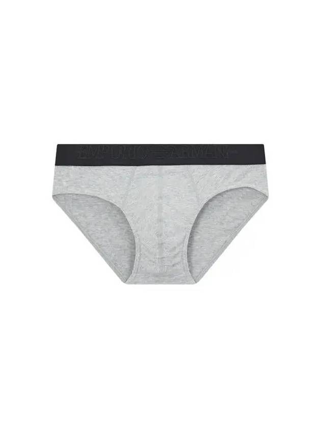 UNDERWEAR Men s Textured Logo Banding Briefs Melange Gray 270896 - EMPORIO ARMANI - BALAAN 1