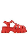 Monolith Rubber Sandals Red - PRADA - BALAAN 6