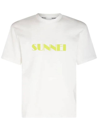 Classic Logo Print Cotton Short Sleeve T-Shirt White - SUNNEI - BALAAN 2