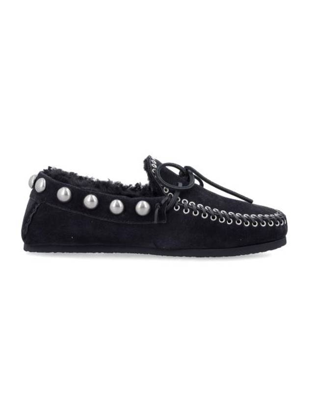 Pizza Sharing Leather Loafer Black - ISABEL MARANT - BALAAN 1