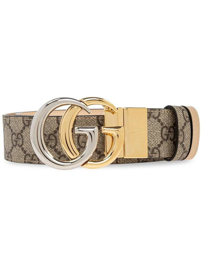 GG Marmont Reversible Leather Belt Beige - GUCCI - BALAAN 2