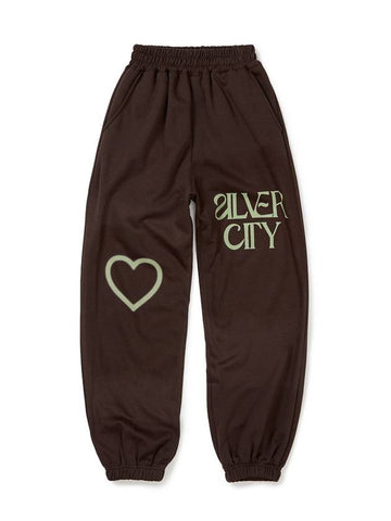 Silver City Wide Brushed Jogger Pants BROWN - WEST GRAND BOULEVARD - BALAAN 1