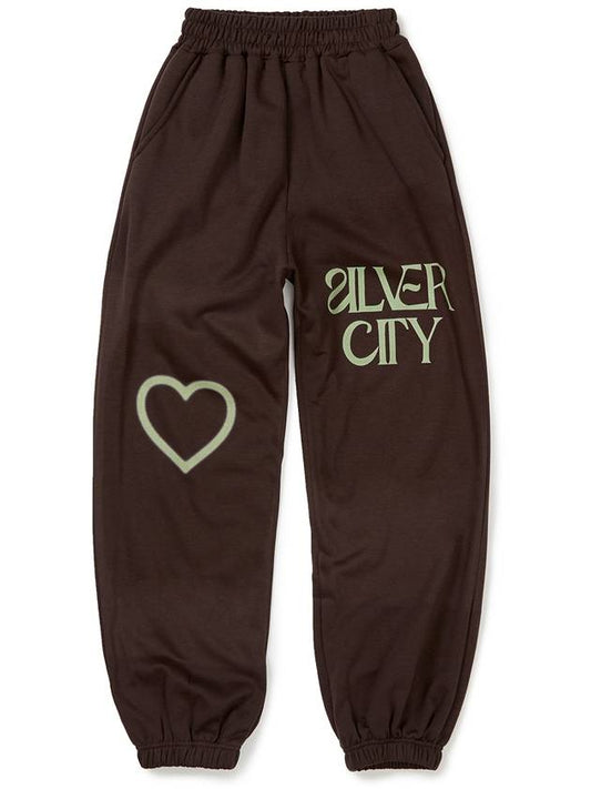 Silver City Wide Brushed Jogger Pants BROWN - WEST GRAND BOULEVARD - BALAAN 1