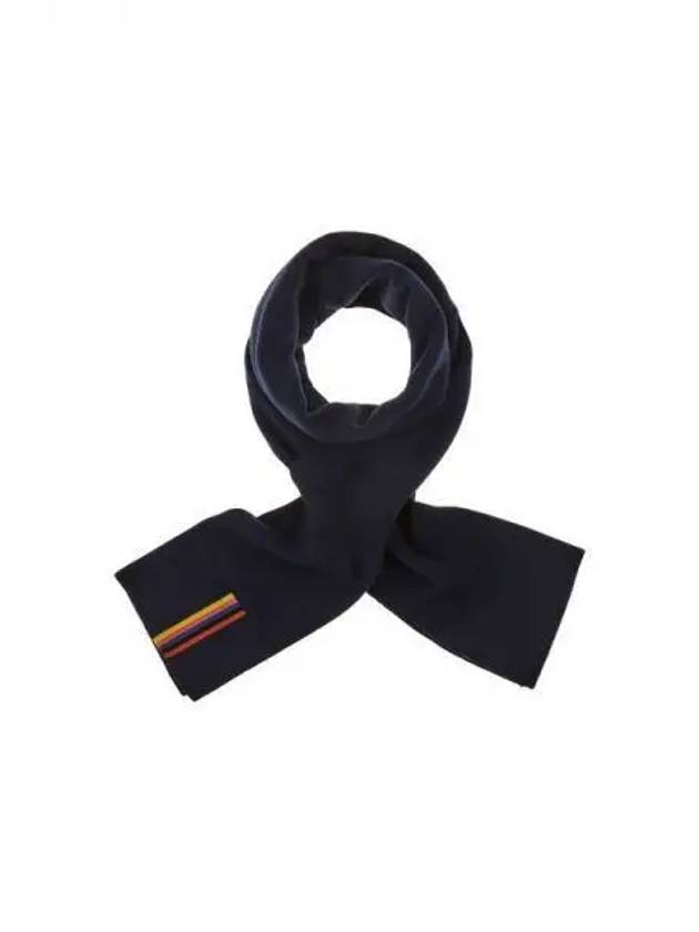 Striped patch wool knit scarf navy 271631 - PAUL SMITH - BALAAN 1