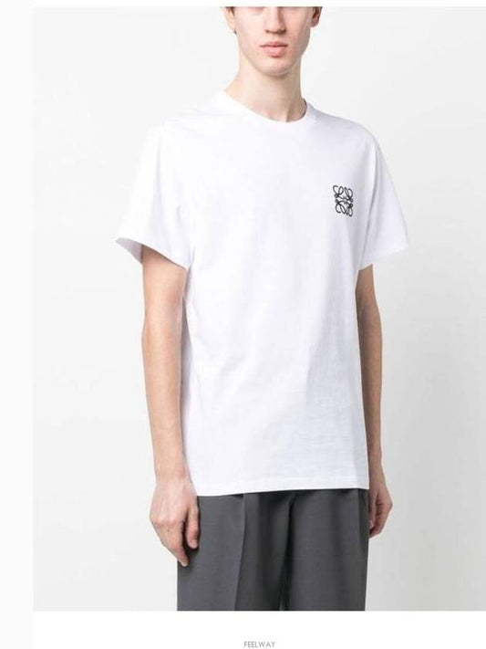 Anagram Crew Neck Cotton Short Sleeve T Shirt White - LOEWE - BALAAN 2