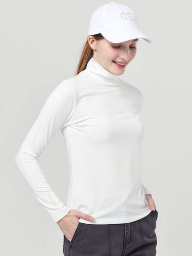 Functional Warm Span Mock Neck White T-Shirt DO5232TS02 - DOYOUKNOWMC GOLF WEAR - BALAAN 1