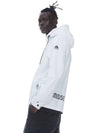 Logo Rider Zip-Up Hoodie White - MOOSE KNUCKLES - BALAAN 5