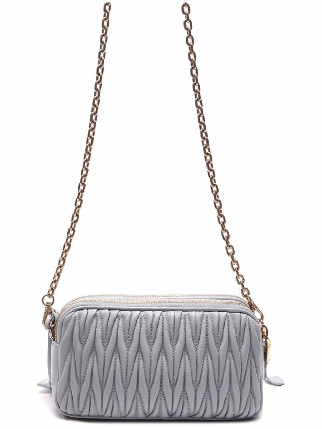 Materasse Nappa Leather Mini Bag Cornflower Blue - MIU MIU - BALAAN.