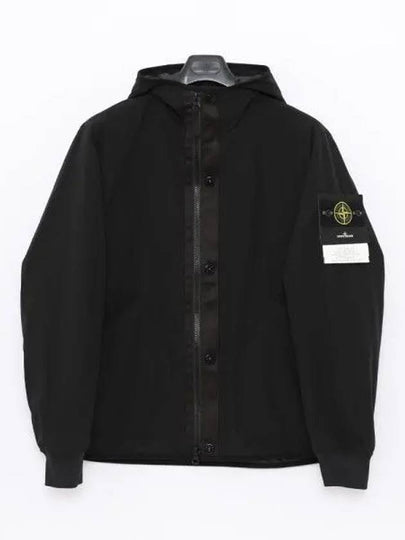 Soft Shell-R E.Dye Pure Insulation Technology Recycled Polyester Primaloft Hooded Jacket Black - STONE ISLAND - BALAAN 2