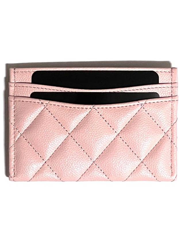 Classic card wallet holder pink gold caviar AP0213 - CHANEL - BALAAN 2