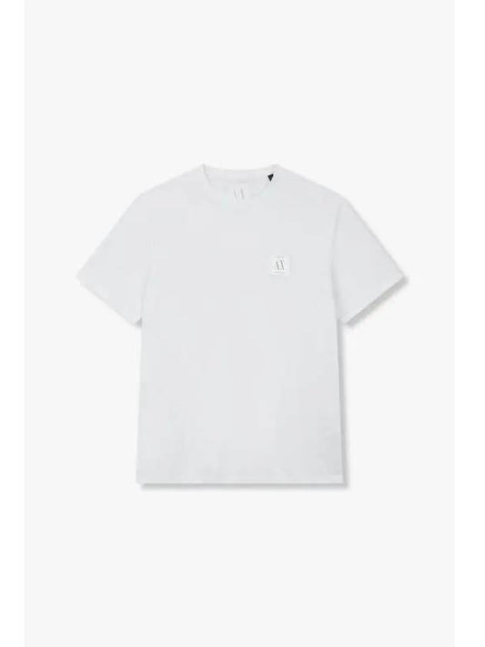 Men s Square Logo Patch T Shirt White - ARMANI EXCHANGE - BALAAN 1