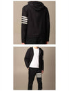 4 Bar Flat Hem Hooded Jacket Navy - THOM BROWNE - BALAAN 7