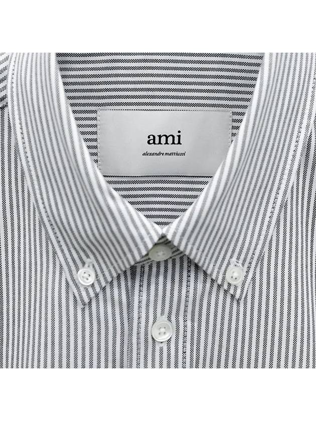 De Coeur Striped Long Sleeve Shirt Light Blue - AMI - BALAAN 3