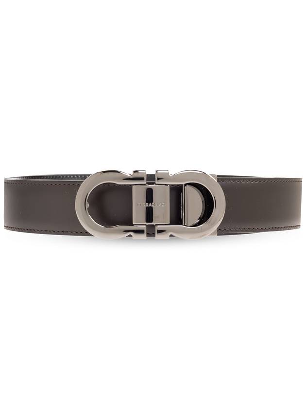 FERRAGAMO Reversible Belt With Logo, Men's, Brown - SALVATORE FERRAGAMO - BALAAN 1