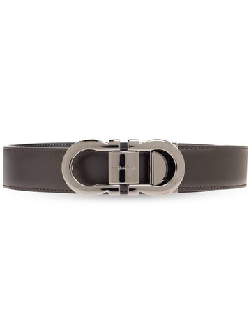 FERRAGAMO Reversible Belt With Logo, Men's, Brown - SALVATORE FERRAGAMO - BALAAN 1