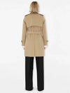 Check Trim Gabardine Trench Coat Honey - BURBERRY - BALAAN 5