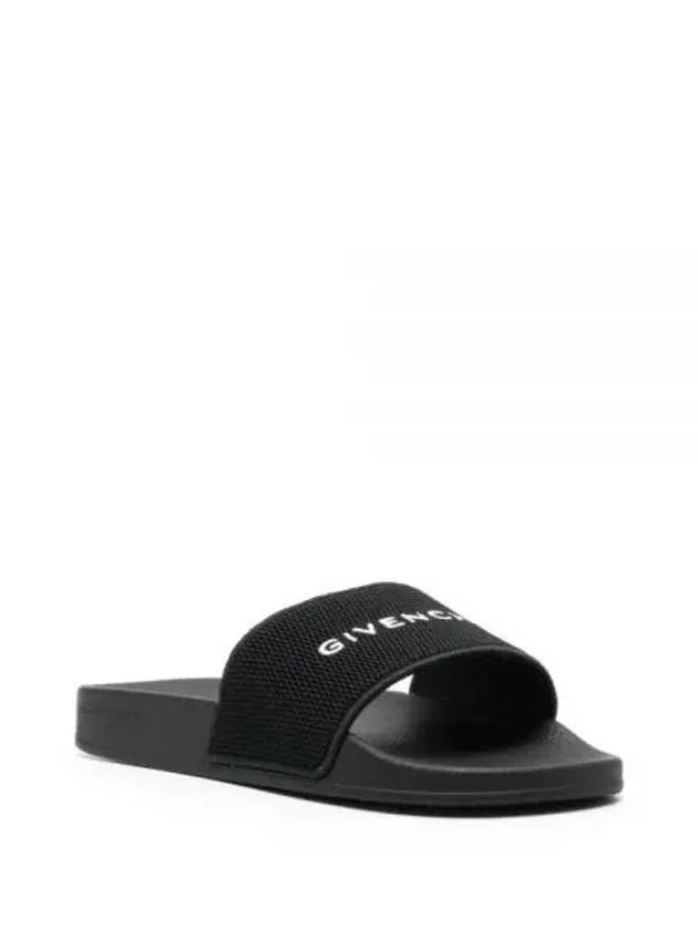 Rubber Flat Sandal Slippers Black - GIVENCHY - BALAAN 2