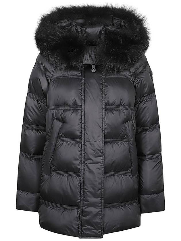 Fur Trim Hood Puffer Padding Black - PEUTEREY - BALAAN 1