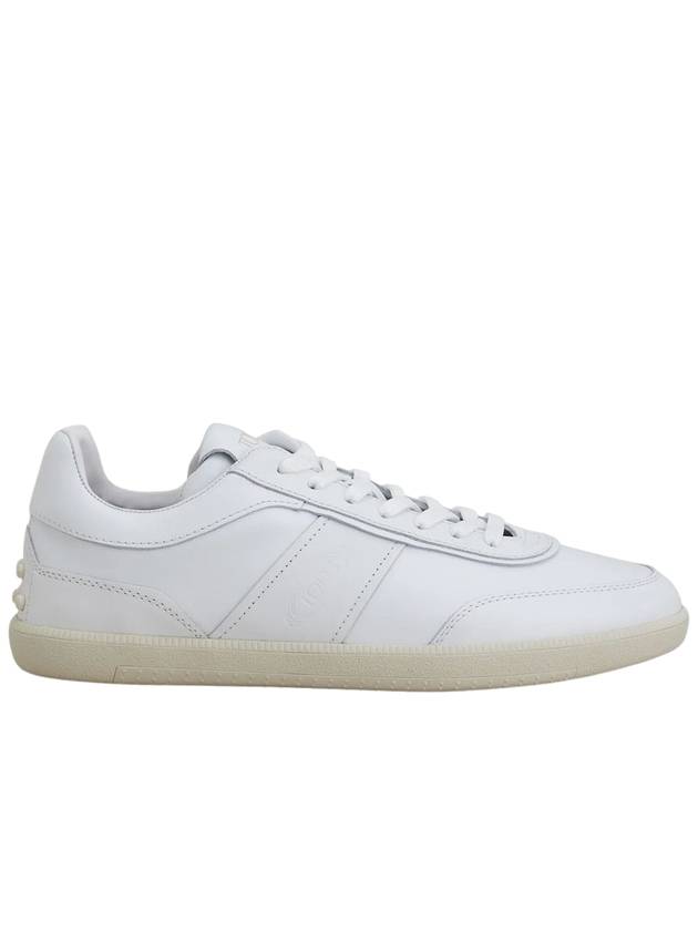 Men's Tabs Leather Low Top Sneakers White - TOD'S - BALAAN 2