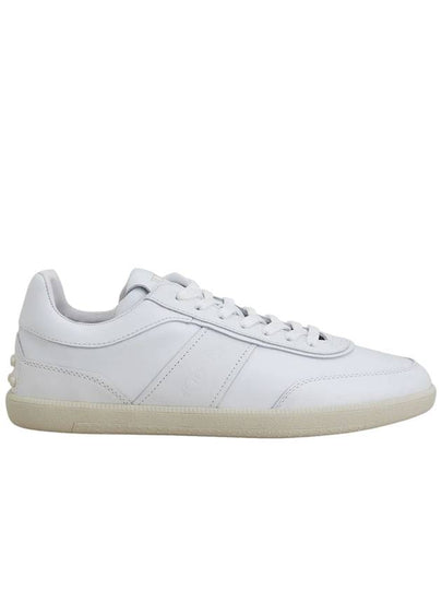 Men's Tabs Leather Low Top Sneakers White - TOD'S - BALAAN 2