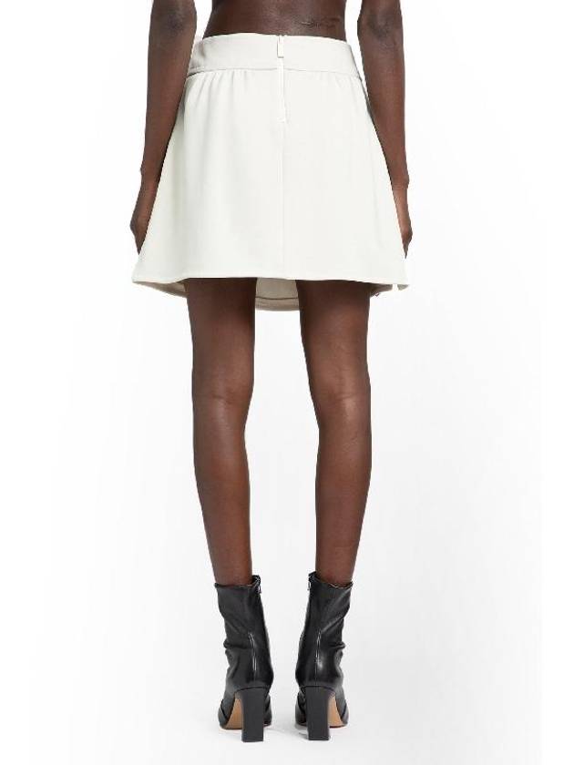 Scuba Short A-Line Skirt White - MAX MARA - BALAAN 3