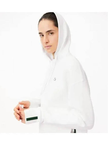 Women s Active Double Face Hooded Sweatshirt White - LACOSTE - BALAAN 1