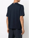 Cotton Oversized Pocket Short Sleeve T-Shirt Navy - THOM BROWNE - BALAAN 5