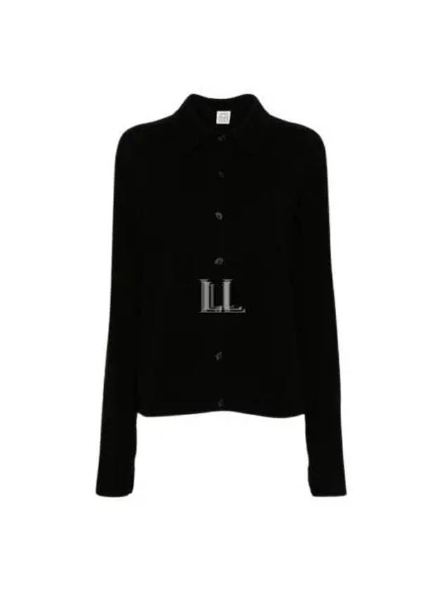 Raglan Sleeve Cashmere Cardigan Black - TOTEME - BALAAN 2