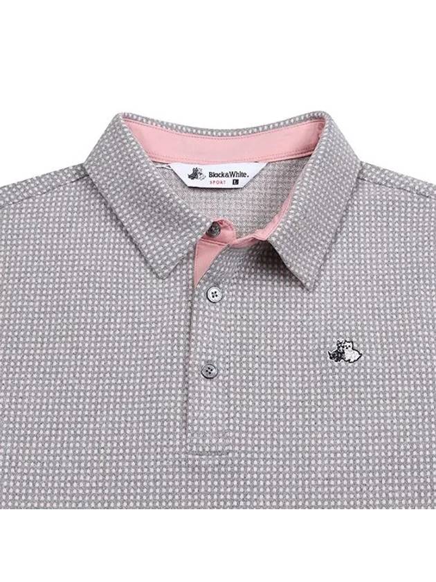 Men s jagaguard polo collar t shirt 9324GXZP PINK - BLACK&WHITE - BALAAN 3