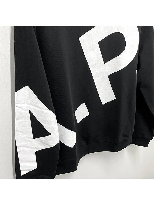 Cory Big Logo Cotton Sweatshirt Black - A.P.C. - BALAAN 5