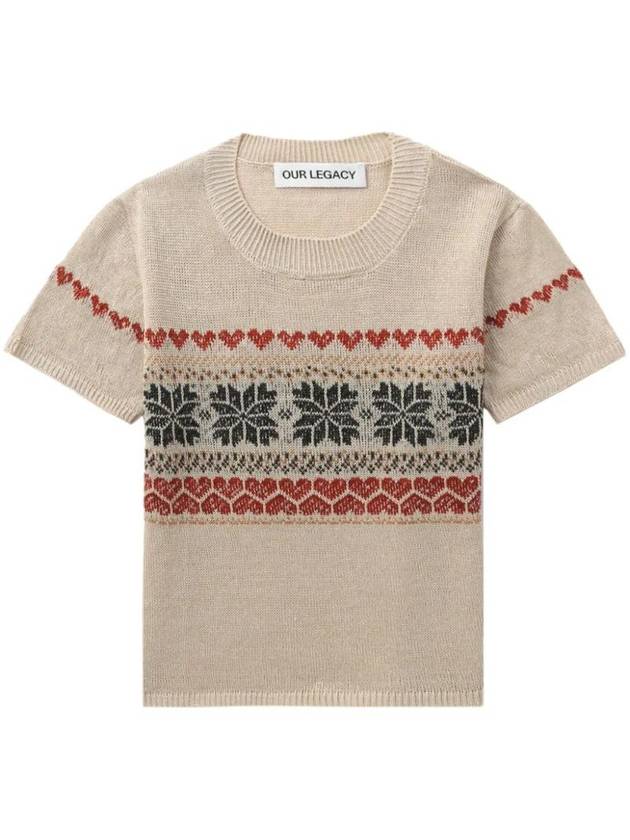 fairisle knitted cropped T shirt W2243KSF - OUR LEGACY - BALAAN 1